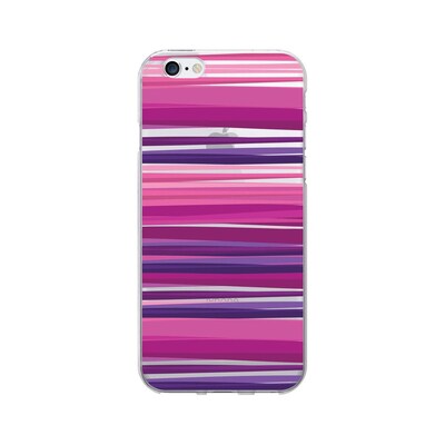 OTM  Prints Clear Phone Case, Purple Stripes , iPhone 7/7S (OP-IP7V1CG-CLS-01)