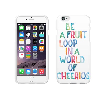 OTM Essentials Quotes Prints White Phone Case for Use with iPhone 6/6S; Fruit Loop (IP6V1WG-QTE-03)