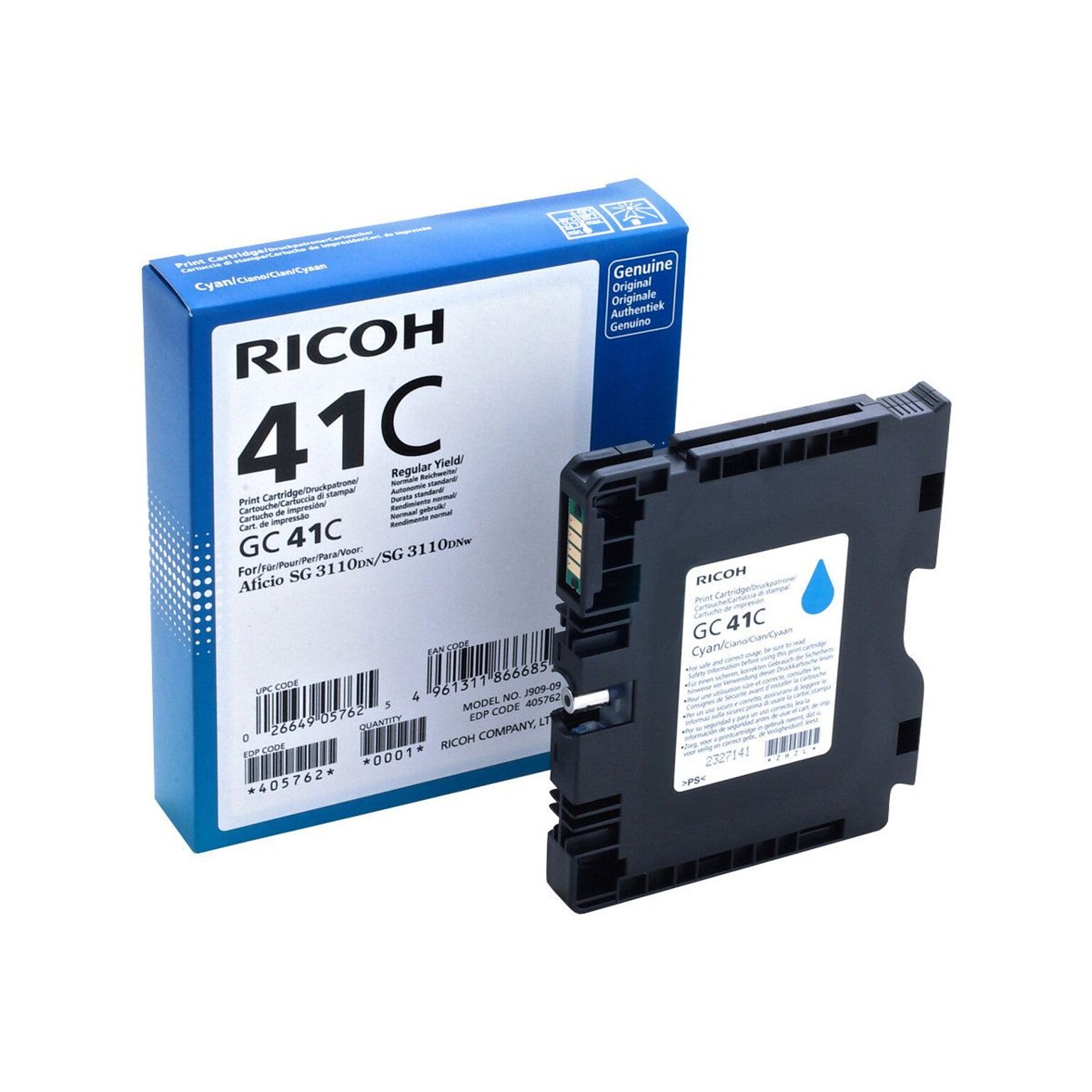 Ricoh Ink Cartridge, 405762 (PE4660), Cyan