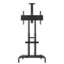 Luxor Metal Pedestal TV Stand, Screens up to 80, Black (FP4000)