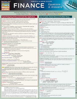 BarCharts, Inc. QuickStudy® Business & Math Formulas Reference Set (9781423231417)