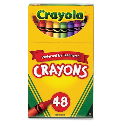 Crayola Crayon, Assorted Wax, 48/Box