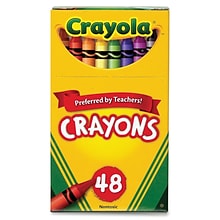 Crayola Crayon, Assorted Wax, 48/Box