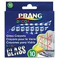 Prang Decor Glass Crayons, Assorted Wax, 10 / Set