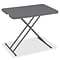 Iceberg IndestrucTable TOO Folding Table, Rectangle Top, X-shaped Base, 30 L x 20 W x 28 H, Charc