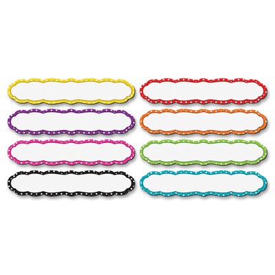 Teacher Created Resource Large Polka Dots Labels Magnetic Accents, Assorted Colors, 9.5 x 2, 8/Pac