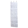 Honey Can Do 24 Pocket Otd Peva Shoe Rack, white/clear (SFT-01423)