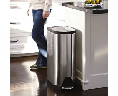 simplehuman 30-Liter/8-Gallon Stainless Steel Butterfly Step Trash Can +  Reviews