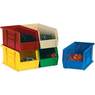 Quill Brand® 10-7/8" x 4-1/8" x 4" Plastic Stack and Hang Bins, Green, 12/Ct (BINP1144G)