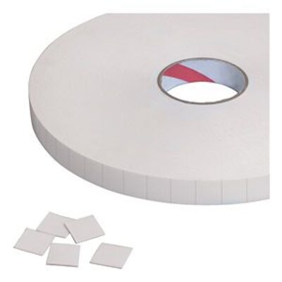 Tape Logic™ 1 x 1 Double Coated Foam Square, White, 324 Rolls