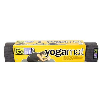 Gofit Non-Slip Surface Yoga Mat, Gray (GOFGFYOGAG)