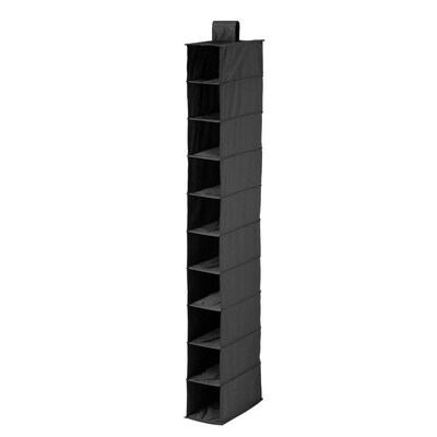 Honey-Can-Do® 10 Shelf Hanging Vertical Closet Organizer, Black (SFT-91247)