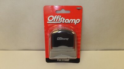 Offistamp Pre-Inked Stamp, "FILE", Red Ink (034513)