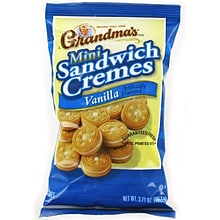 Grandmas Mini Vanilla Creme Cookies, 3.71 oz, 24/Carton (45095)