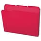 Smead Poly File Folder, 1/3-Cut- Tab Letter Size, Red, 24 per Box (10501)