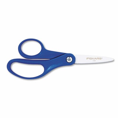 Staples 5 Kids Pointed Tip Stainless Steel Scissors, Straight Handle,  Right & Left Handed, 2/Pack (TR55054)