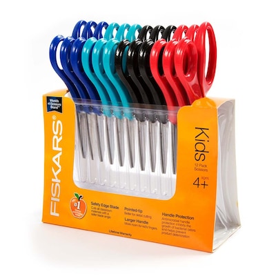 Fiskars® 5" Kids Pointed Classpack Scissor, Assorted Colors