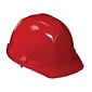 Mutual Industries Polyethylene 4-Point Ratchet Suspension Short Brim Hard Hat, Red (50200-79)