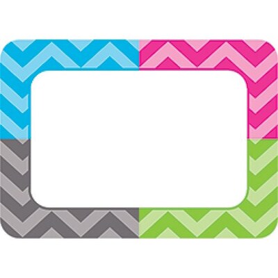 Teacher Created Resources All Grade Name Tags/Label, Chevron, Multi-Pack, 36/Pack