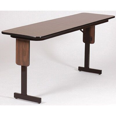 Correll 60-inch High-Pressure Laminate & Particle Board Panel Leg Folding Table, Black Granite