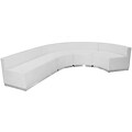 Flash Furniture  Hercules Alon Series Leather Reception Configuration, White, 4 Pieces (ZB803760SWH)