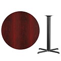 Flash Furniture 42 Round Laminate Table Top, Mahogany w/33x33 Bar-Height Table Base