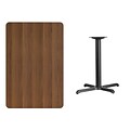 Flash Furniture 30x45 Rectangular Laminate Table Top, Walnut, 22x30 Table Height Base