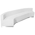 Flash Furniture Hercules Alon Series Leather Reception Configuration in White, 3 Pieces ZB803770SWH
