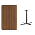 Flash Furniture 30x48 Rectangular Laminate Table Top, Walnut w/22x30 Table-Height Base