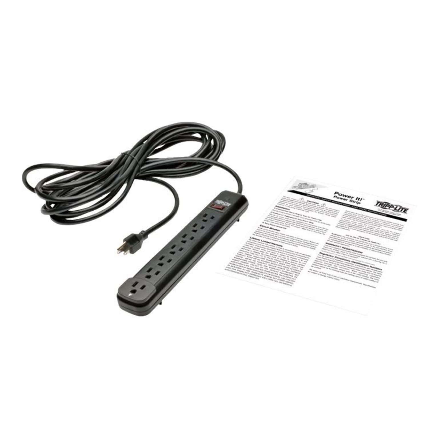 Tripp Lite 25 7 Outlet Power Strip; Black (PS725B)