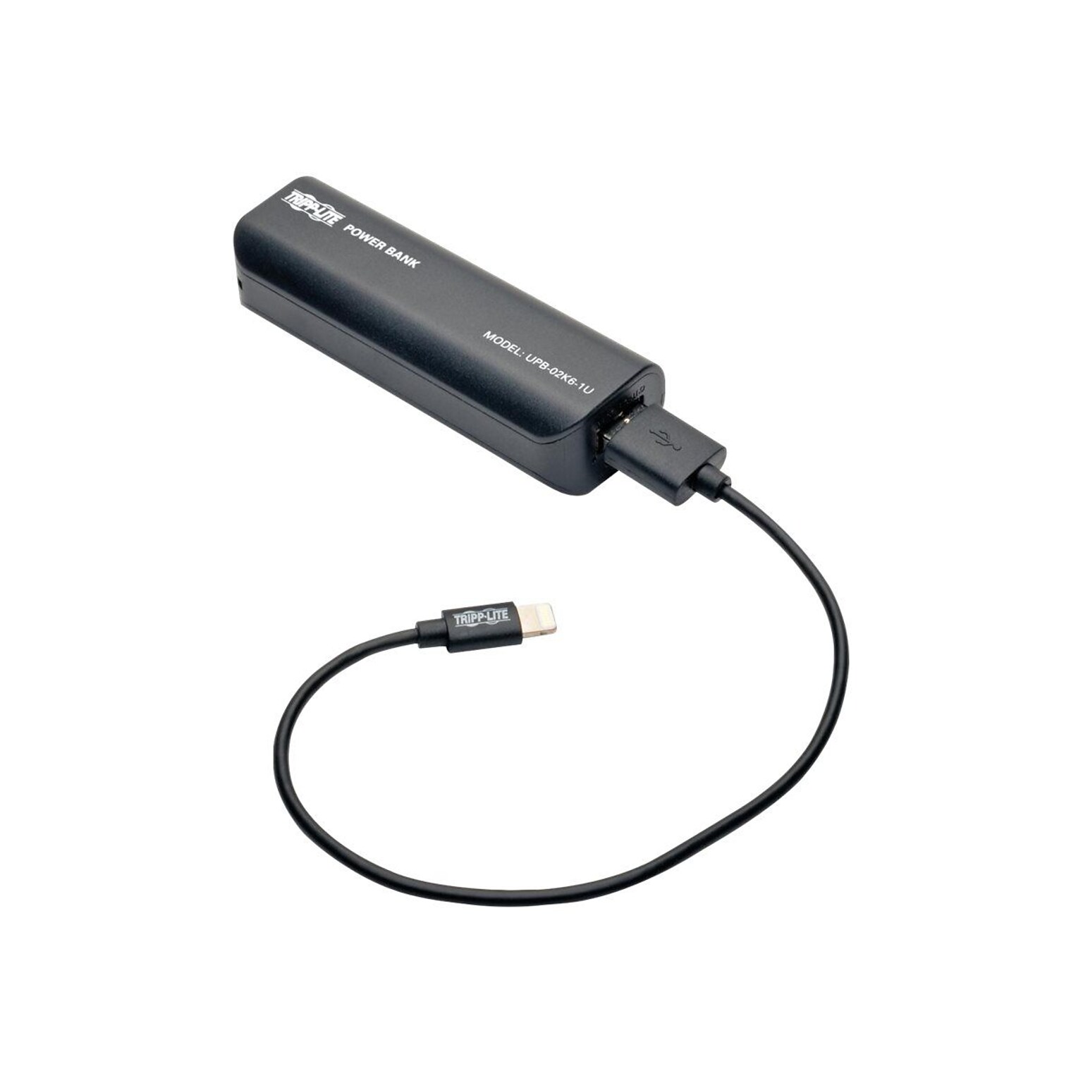 Tripp Lite 2600 mAh Mobile Power Bank USB Battery Charger with LED Indicator; Black (UPB-02K6-1U)