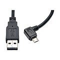 Tripp Lite Reversible USB Charge Cable A to Right Angle 5-Pin Micro B 3ft