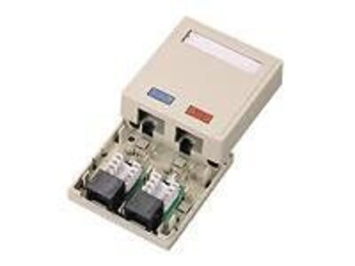 C2G ® 2-Port Cat5e Surface Mount Box, White (3837)