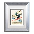 Trademark Fine Art Its a Wonderful Life by Vintage Apple Collection 11 x 14 White Matted Silver Frame (ALI0234-S1114MF)