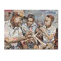 Trademark Fine Art Blues Boys by Ines Kouidis 18 x 24 Canvas Art (ALI0980-C1824GG)