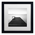 Trademark Fine Art Cube by Moises Levy 16 x 16 White Matted Black Frame (ALI1061-B1616MF)