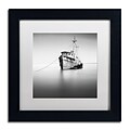 Trademark Fine Art Barco Hundido by Moises Levy 11 x 11 White Matted Black Frame (ALI1109-B1111MF)