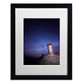 Trademark Fine Art Starry Night in Arizona I by Moises Levy 16 x 20 White Matted Black Frame (ALI1138-B1620MF)
