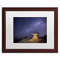 Trademark Fine Art Starry Night in Arizona III by Moises Levy 16 x 20 White Matted Wood Frame (ALI1139-W1620MF)