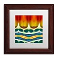 Trademark Fine Art Fury Pattern 7 by Amy Vangsgard  11 x 11 White Matted Wood Frame (AV0131-W1111MF)