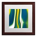 Trademark Fine Art Fury Stream 7 by Amy Vangsgard  16 x 16 White Matted Wood Frame (AV0142-W1616MF)