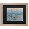 Trademark Fine Art Impression Sunrise by Claude Monet 16 x 20 Black Matted Wood Frame (BL0001-T1620BMF)