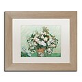 Trademark Fine Art Roses 1890 by Vincent Van Gogh 11 x 14 White Matted Wood Frame (BL01403-T1114MF)