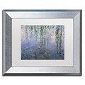 Trademark Fine Art Water Lilies III 1840-1926 by Claude Monet 11 x 14 White Matted Silver Frame (BL01465-S1114MF)