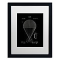 Trademark Fine Art Airship Patent 1913 Black by Claire Doherty 16 x 20 White Matted Black Frame (CDO0001-B1620MF)