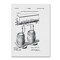 Trademark Fine Art Art Of Brewing Beer Patent White by Claire Doherty 14 x 19 Canvas Art (CDO0009-C1419GG)