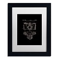 Trademark Fine Art Photographic Camera 1962 Black by Claire Doherty 11 x 14 White Matted Black Frame (CDO0014-B1114MF)