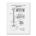 Trademark Fine Art 1955 Mccarty Gibson Guitar Patent White by Claire Doherty 14 x 19 Canvas Art (CDO0069-C1419GG)