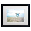 Trademark Fine Art Florida Beach Chair 2 by Preston 16 x 20 White Matted Black Frame (EM0518-B1620MF)