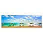 Trademark Fine Art ''Florida Beach Chairs Umbrellas'' by Preston 16" x 47" Canvas Art (EM0519-C1647GG)